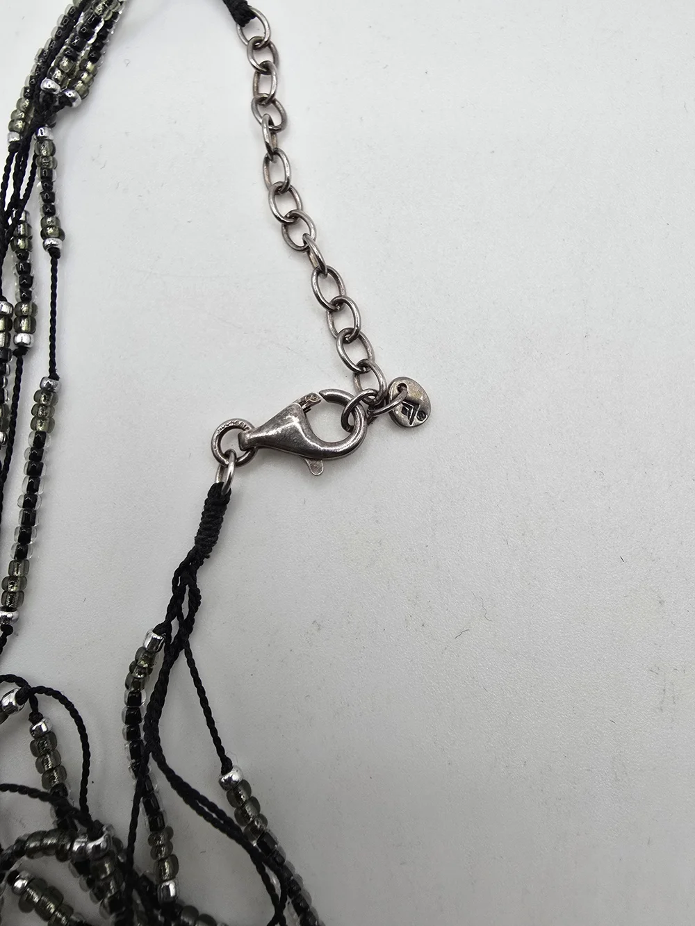 Silpada "Stormy Night"  Multi Strand Black Beaded Necklace - Picture 2 of 7